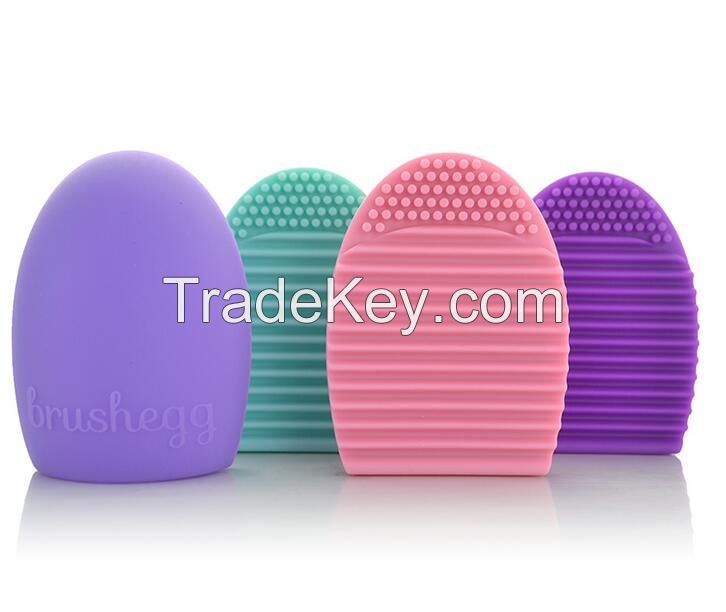 Brushegg Silicone Brush Cleaning Egg Brush Cleaning egg Cosmetic Brush Cleanser tools