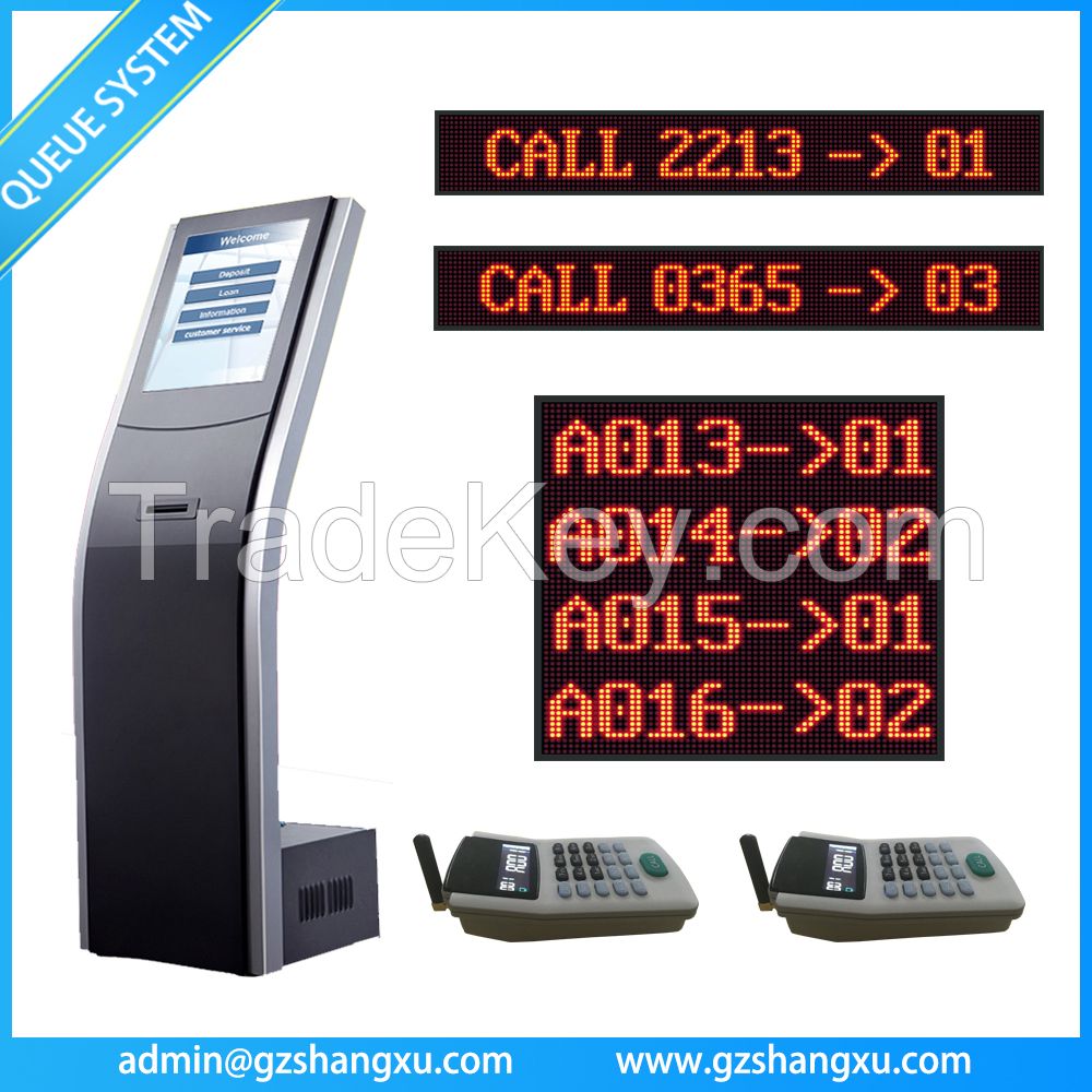 17 inch High Quality Bank Wireless Queue Management System with Best Software