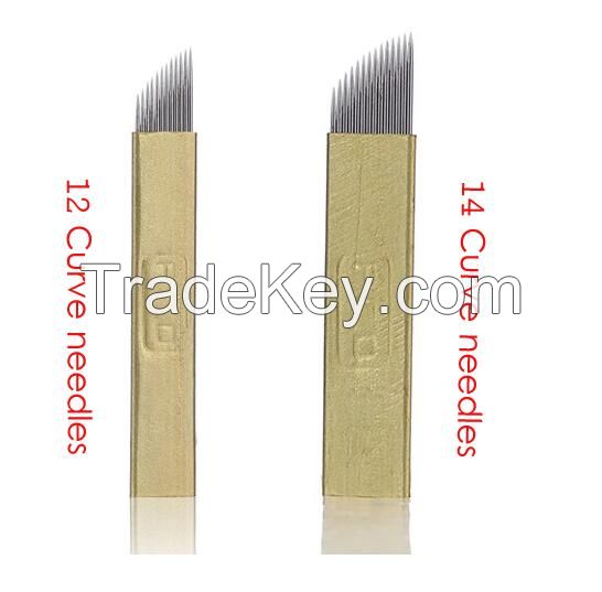 PCD 3D Eyebrow embroidery Microblades 12PINS