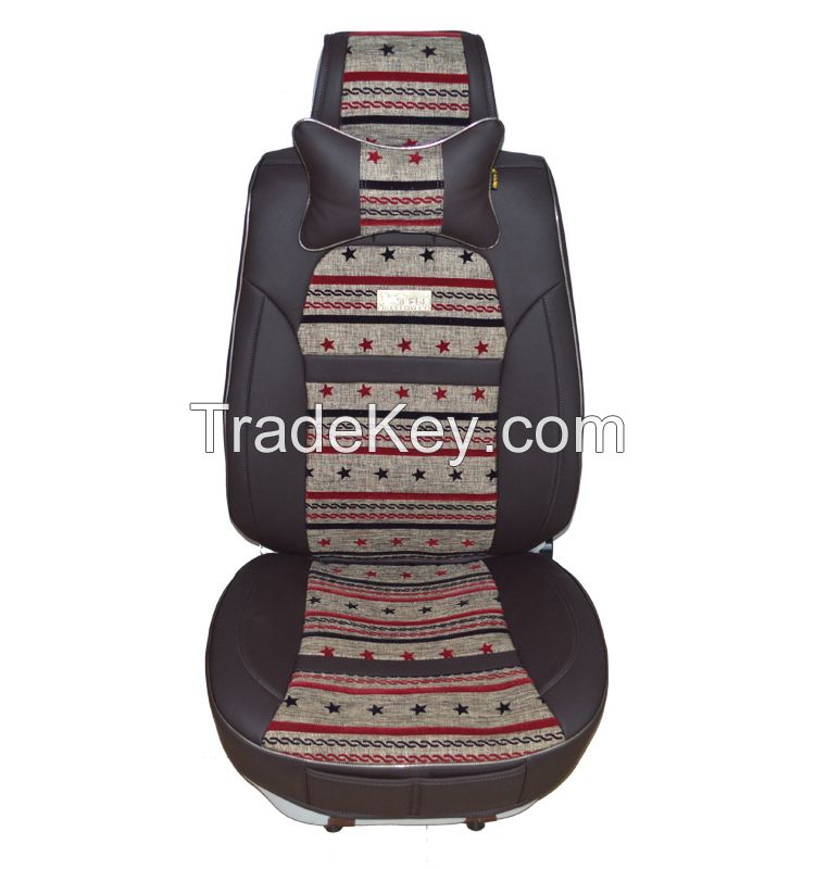 universal leather mix cotton car seat covers massage