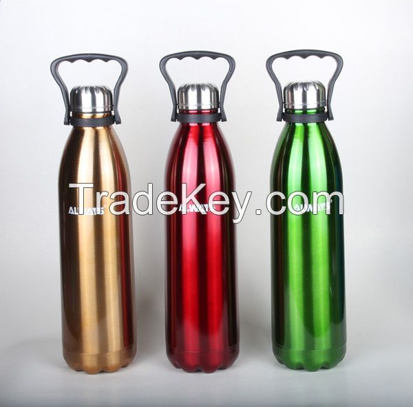 hot sale double wall stainless steel vacuum water bottle manufacturer