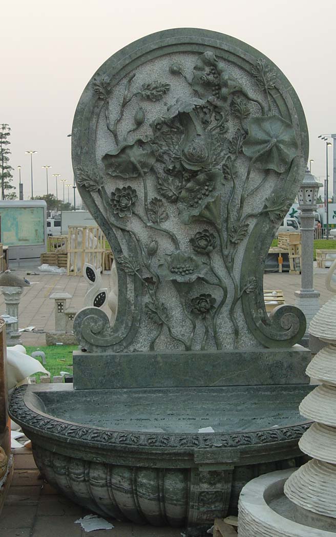 stone carving  wall fountain