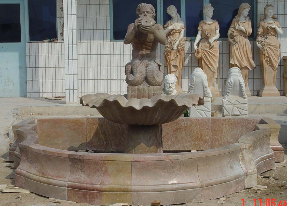 stone carving  wall fountain