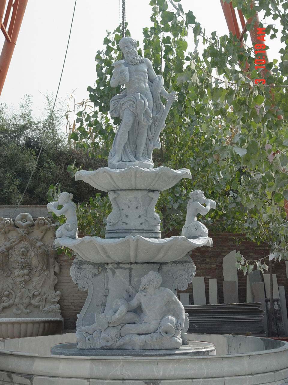 stone carving  fountain