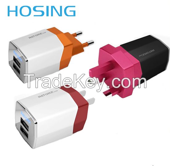 Dual USB Mobile Phone Charger 2.1A 3.1A 3.4A