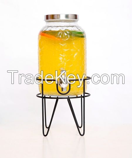 Rooster Hot Sale Water Dispenser Glass With Rack