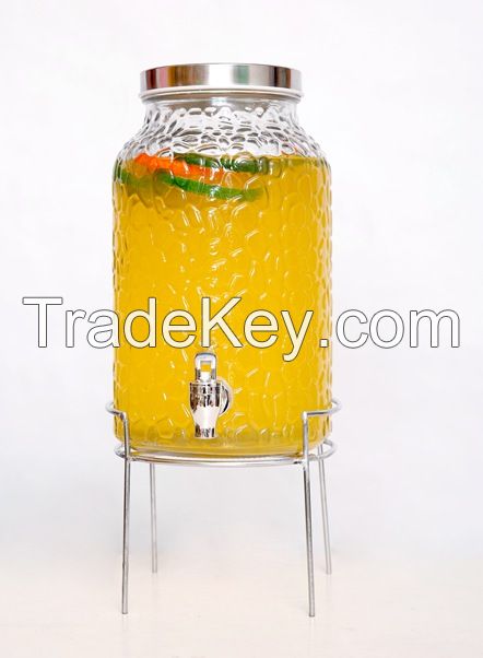 Best Selling Glass Drink Dispenser With Tap