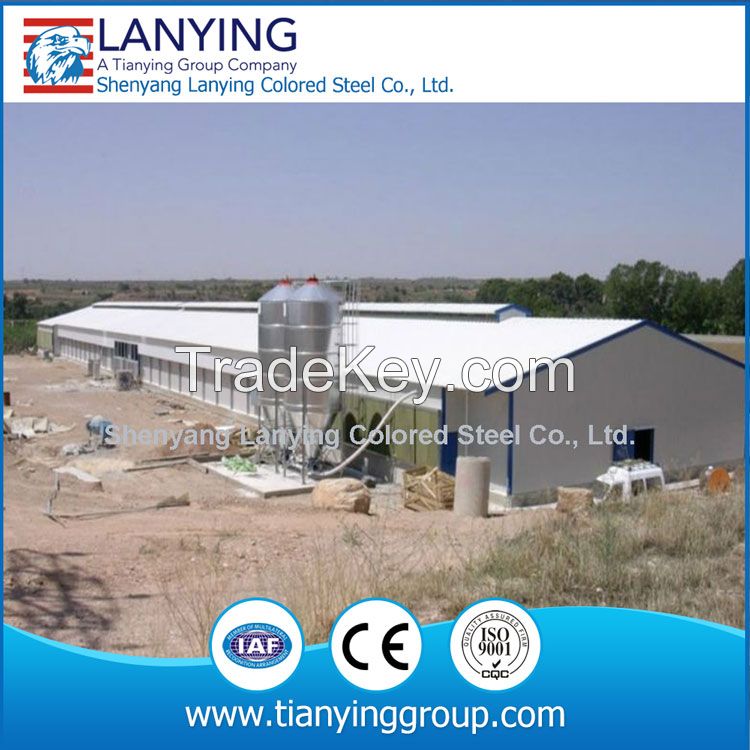 prefab turnkey preject steel structure chicken poultry farm 