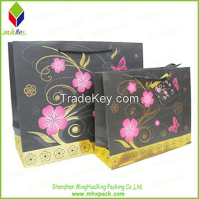 Flower Printing Packaging Paper Bag for Gift