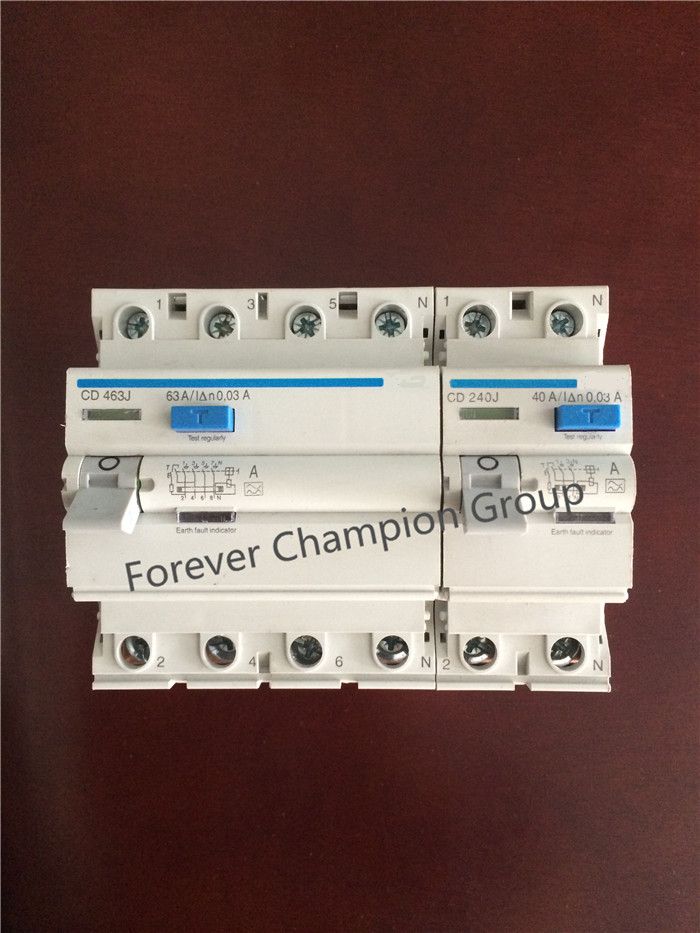 Hager type RCD 2P 4P earth leakage circuit breaker