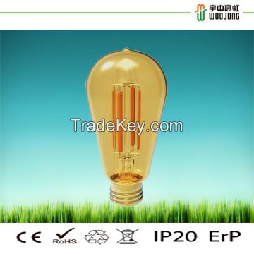 2 Years Warranty Aluminum Glass Material Vintage LED Filament Bulb