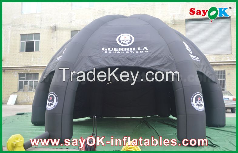 Outdoor Wedding Inflatable Air Tent , Moblie Led Semicircle Inflatable Camping Tent