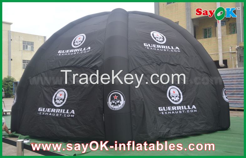 Outdoor Wedding Inflatable Air Tent , Moblie Led Semicircle Inflatable Camping Tent