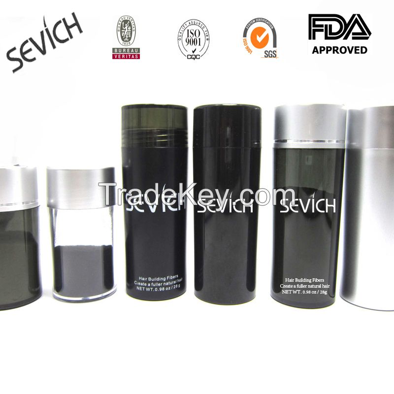 Free Sample OEM 25g Bottle Empty Jar for Natural Instaht Magic Hair Building Fibers for Men and Women