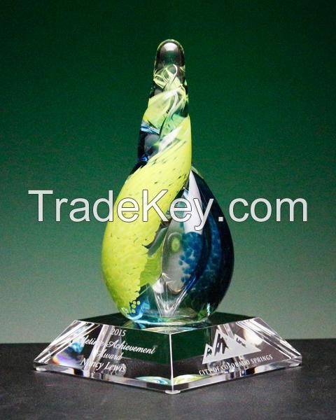 Home Decor Colorful Hand Blown Art Glass Fish