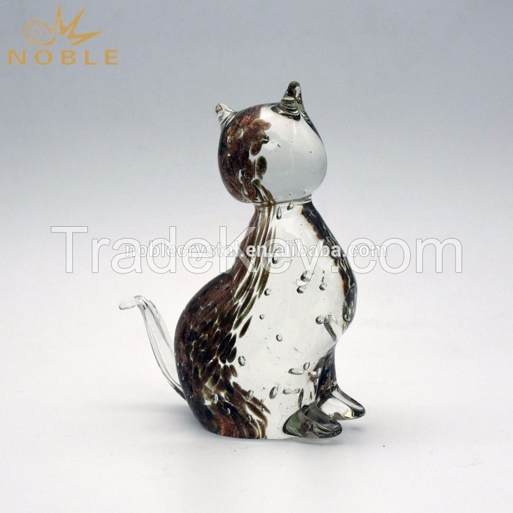 Home Decor Colorful Art Animal Craft Hand Blown Glass Bear