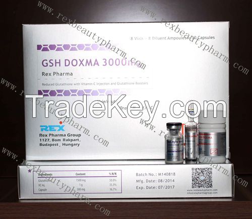 Rex 3000mg glutathione injection for skin whitening with good effect and competitive price