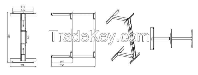 3 STAGES 2 MOTORS HEIGHT ADJUSTABLE DESK