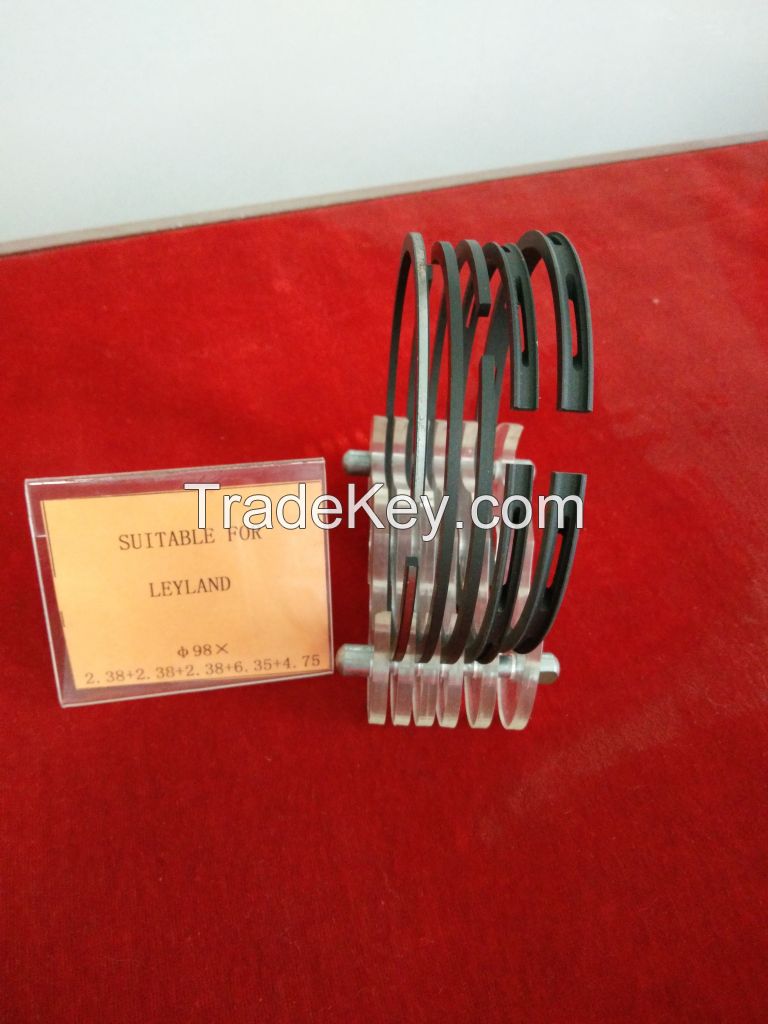 Piston rings for engineering vehicles, cars, trucks, vans and other vehicles