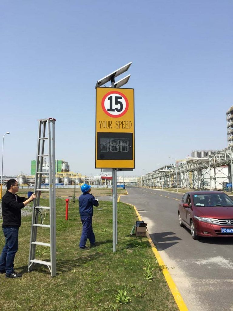 solar powered radar speed detection LED display