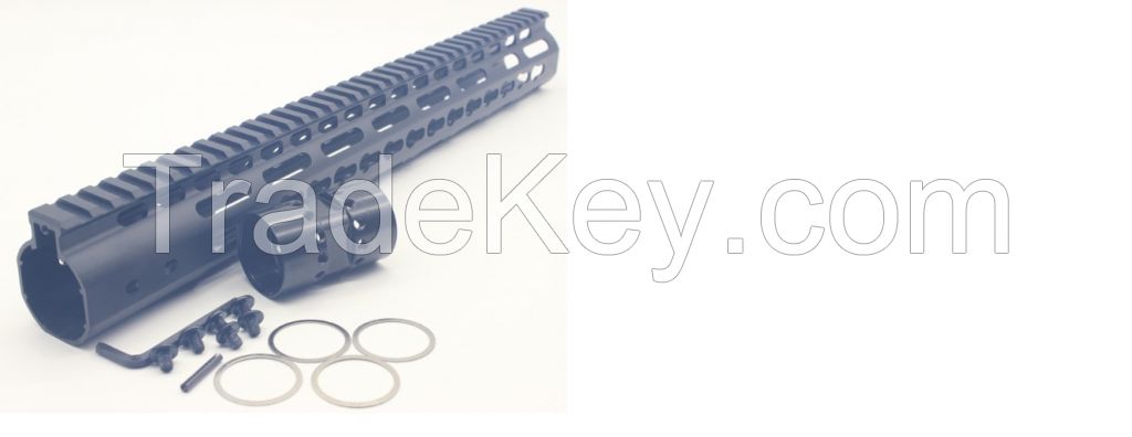 15'' Length Free Floating KeyMod NSR Handguard Rail Mount With Steel Barrel Nut