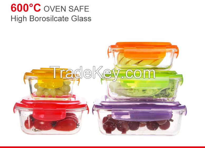 pyrex glass food container with airtight lid