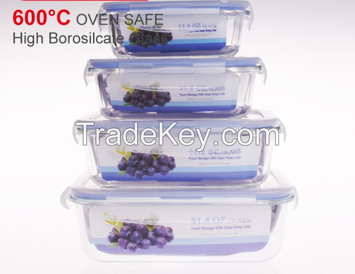 airtight food storage container set, rectangle, square, round 