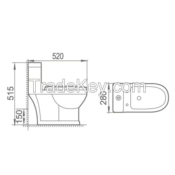 One-piece children toilet