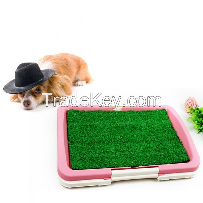 Pet Dog Toilet Grass Mat Dog Urinary Toilet Tray pad Dog Three Layers flat sodding Toilet Mat