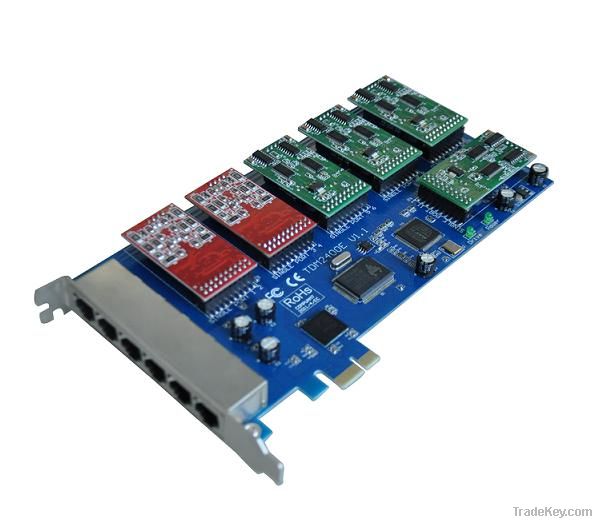 4-24  fxs/fxo pci-e asterisk card all function as digium