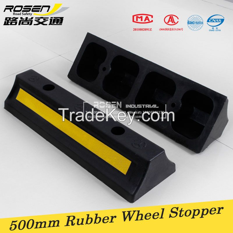 500mm*150mm*90mm Rubber Wheel Stopper Garage Car Parking Stops