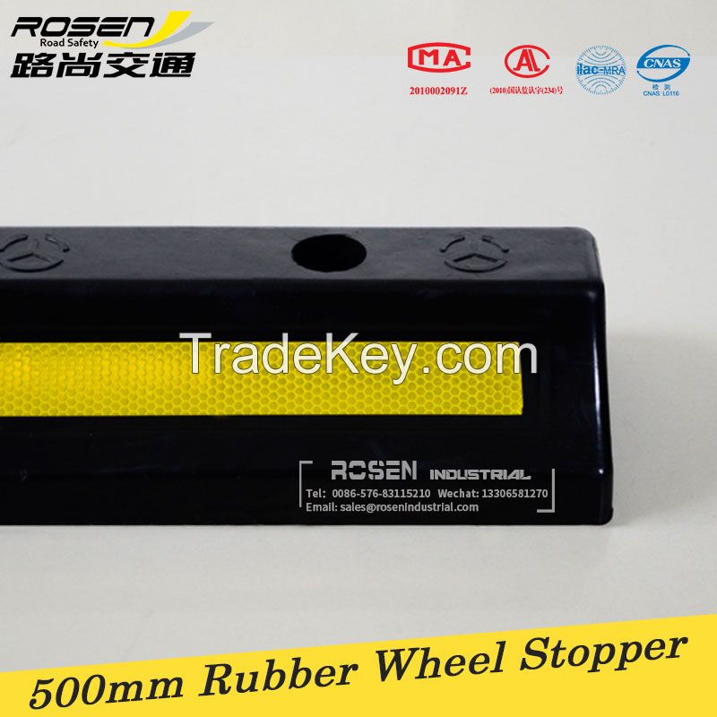 500mm*150mm*90mm Rubber Wheel Stopper Garage Car Parking Stops