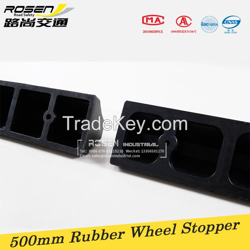 500mm*150mm*90mm Rubber Wheel Stopper Garage Car Parking Stops