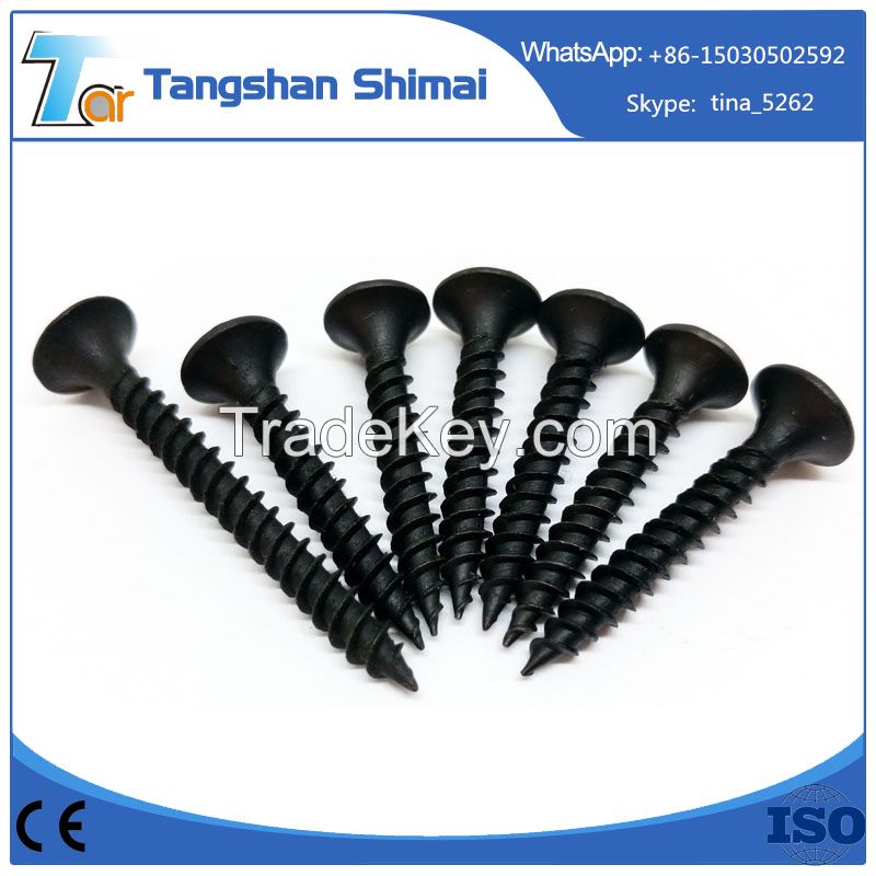 C1022 cheap black phosphated fine and coarse thread drywall screw, galvanized drywall screw