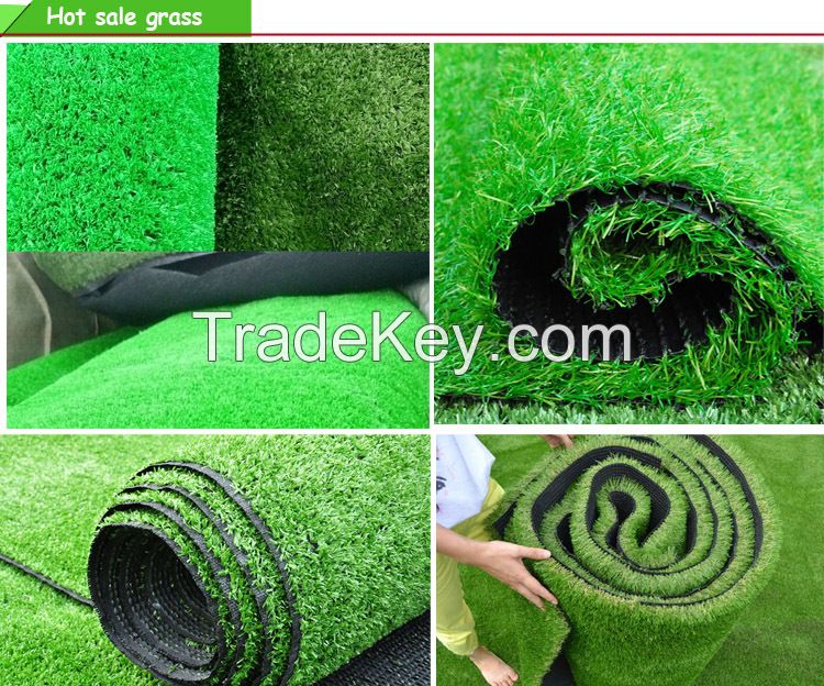 Top quality 4 tone nature landscaping artificial grass for playground