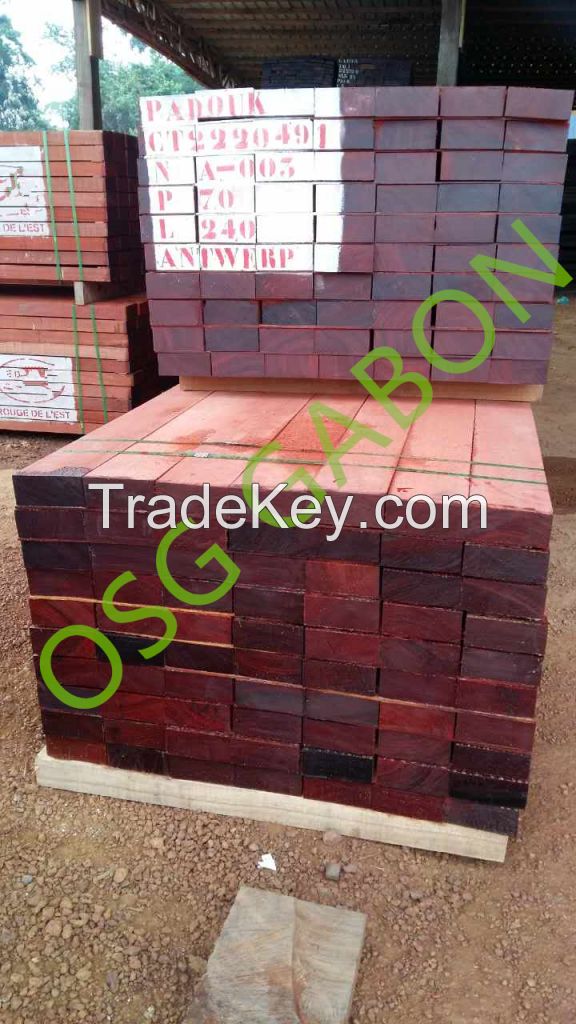 African Wood Padouk FAS AD Sawn Timber Original Gabon From OSG