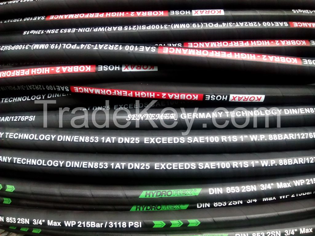 hydraulic rubber hose  SAE100 R1 A  DIN EN 853 1ST