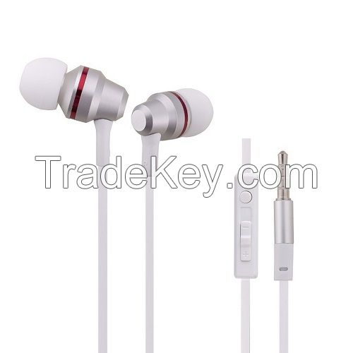 Metal in ear headphone earphone with MIC and remote contral for mobile