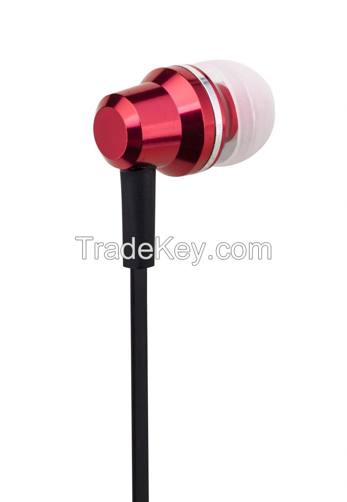 Colorful Metal Wired Earphone headset with 3.5mm Connector Microphone