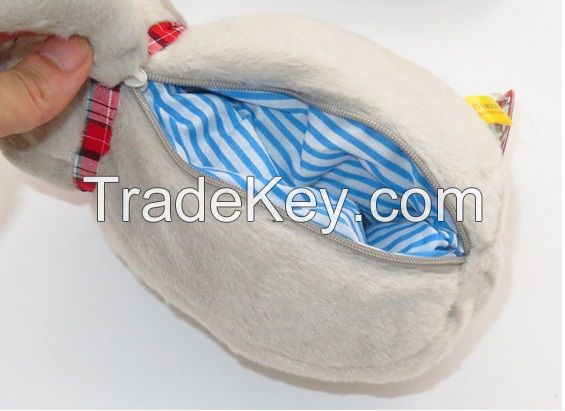2017 popular cute cat plush pencil case, pencil bags