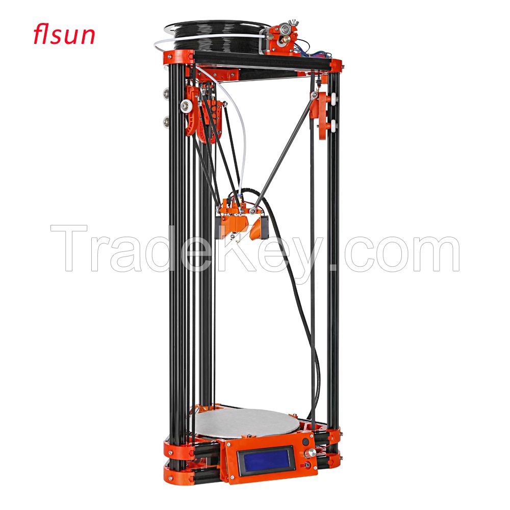 2016 Diy Kossel FLSUN 3d Printer, Large Printing Size 3d-Printer Delta 3d Printer With 40m Filament 8GB SD Card