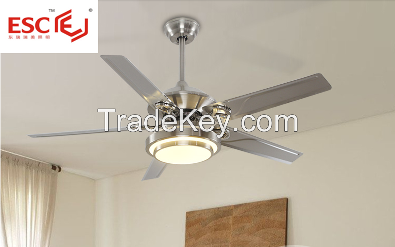 air conditioning stainless stell ceiling fan with led light