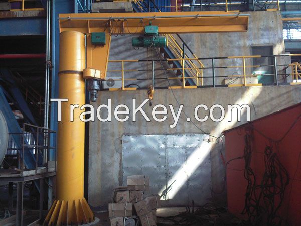 Floor mounted pillar hoist small jib crane price