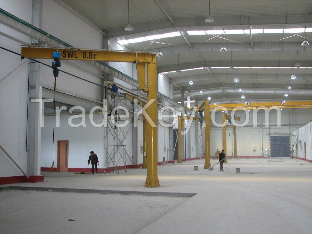 Floor mounted pillar hoist small jib crane price