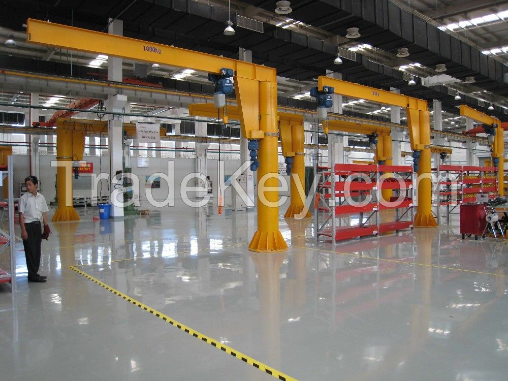 Floor mounted pillar hoist small jib crane price