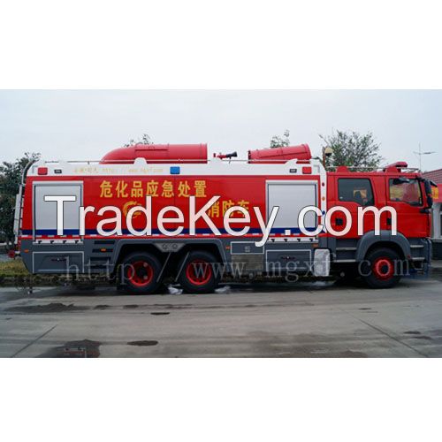 Hazardous chemical substance emergency handling fire fighting truck