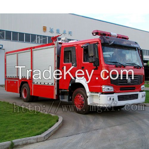 Fire-extinguishing combined powder tanker