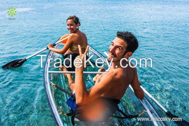 2016 wholesales translucent kayak canoe