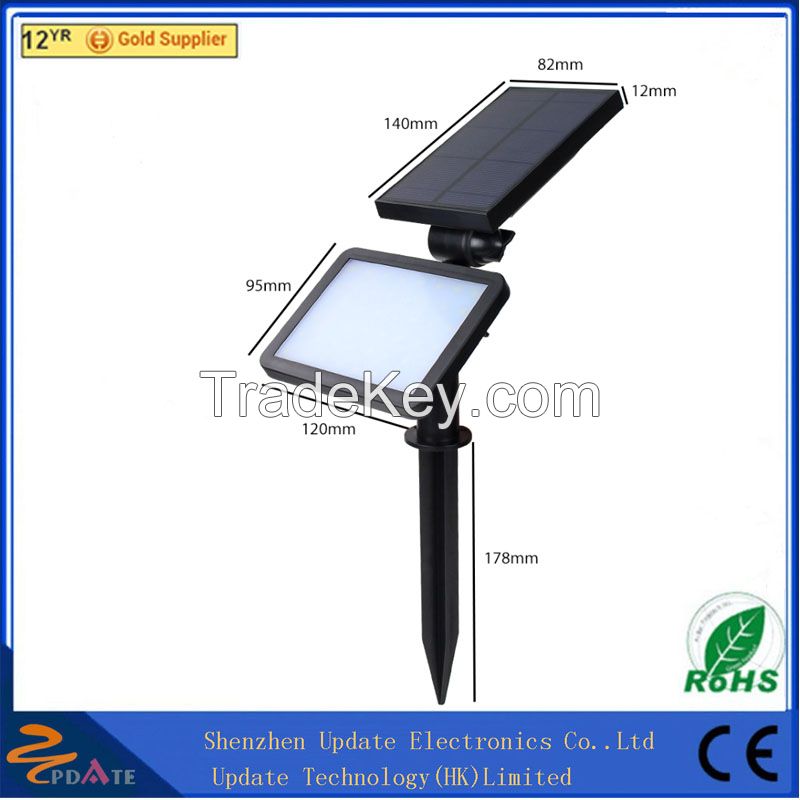 48 LED solar powered spot light outdoor wall lamp for garden