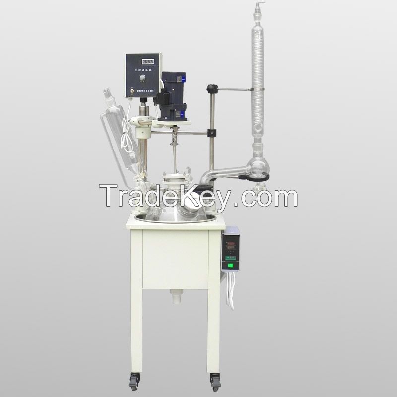 20 LHigh quality borosilicate GG3.3 double layer jacketed glass reactor